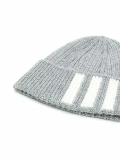Thom Browne 4-Bar ribbed beanie