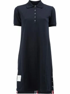 Thom Browne Striped Pique Polo Dress