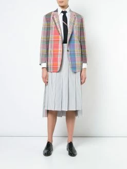 Thom Browne Seersucker Pleated Skirt