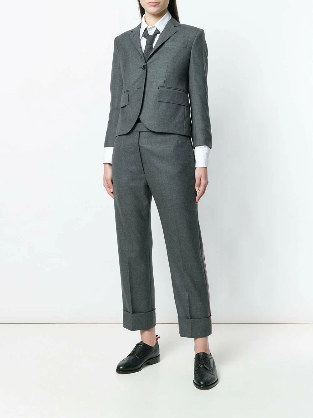 Thom Browne Center back Stripe Sport Coat In Solid Wool Twill blazers of women 2 Thom Browne Center-back Stripe Sport Coat In Solid Wool Twill