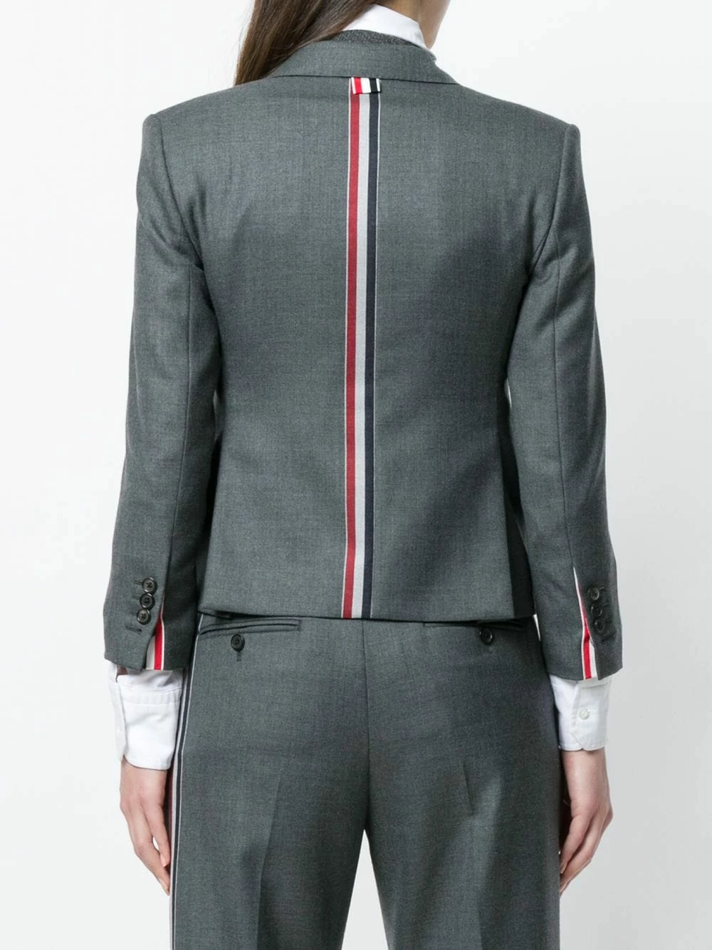 Thom Browne Center back Stripe Sport Coat In Solid Wool Twill blazers of women 4 Thom Browne Center-back Stripe Sport Coat In Solid Wool Twill