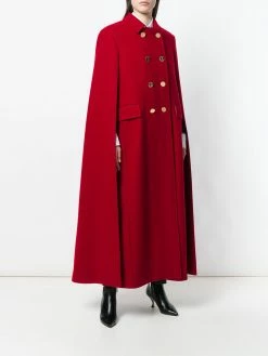 Thom Browne High Button Pintuck Double Breasted Cape In Pilot Cloth Melton capes of women 7 Thom Browne High-Button Pintuck Double-Breasted Cape In Pilot Cloth Melton