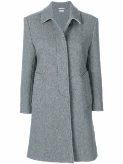 Thom Browne Unlined Bal Collar Overcoat In Boiled Wool