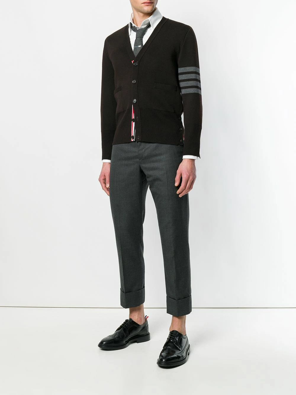 Thom Browne 4 Bar Milano Stitch Cardigan cardigans of men 2 Thom Browne 4-Bar Milano Stitch Cardigan