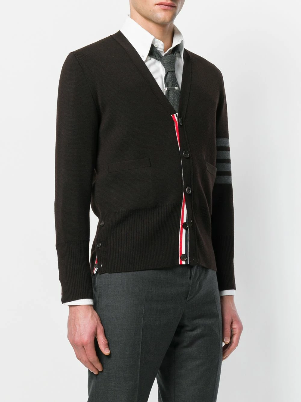 Thom Browne 4 Bar Milano Stitch Cardigan cardigans of men 3 Thom Browne 4-Bar Milano Stitch Cardigan
