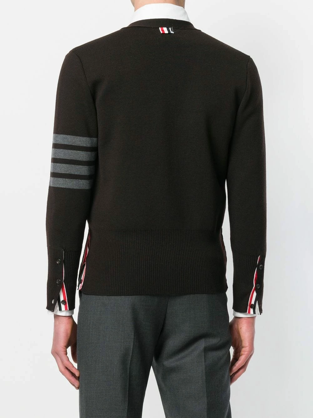 Thom Browne 4 Bar Milano Stitch Cardigan cardigans of men 4 Thom Browne 4-Bar Milano Stitch Cardigan