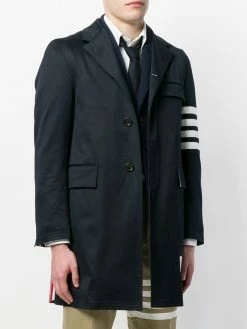 Thom Browne Unconstructed 4 Bar Stripe Classic Chesterfield Overcoat single breasted coats of men 7 Thom Browne Unconstructed 4-Bar Stripe Classic Chesterfield Overcoat