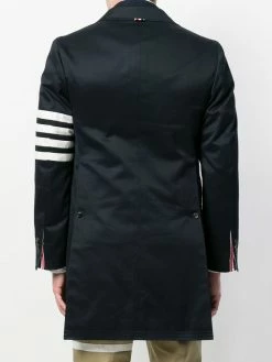 Thom Browne Unconstructed 4 Bar Stripe Classic Chesterfield Overcoat single breasted coats of men 8 Thom Browne Unconstructed 4-Bar Stripe Classic Chesterfield Overcoat