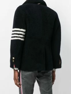 Thom Browne Unconstructed Classic Shearling Peacoat
