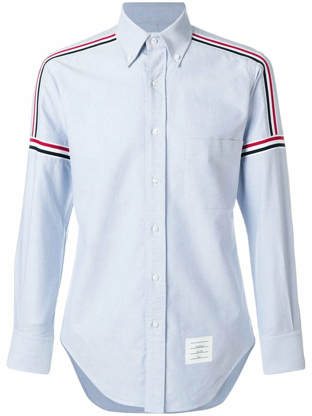 Thom Browne Rwb Elastic Stripe Oxford Shirt shirts of men 1 Thom Browne Rwb Elastic Stripe Oxford Shirt