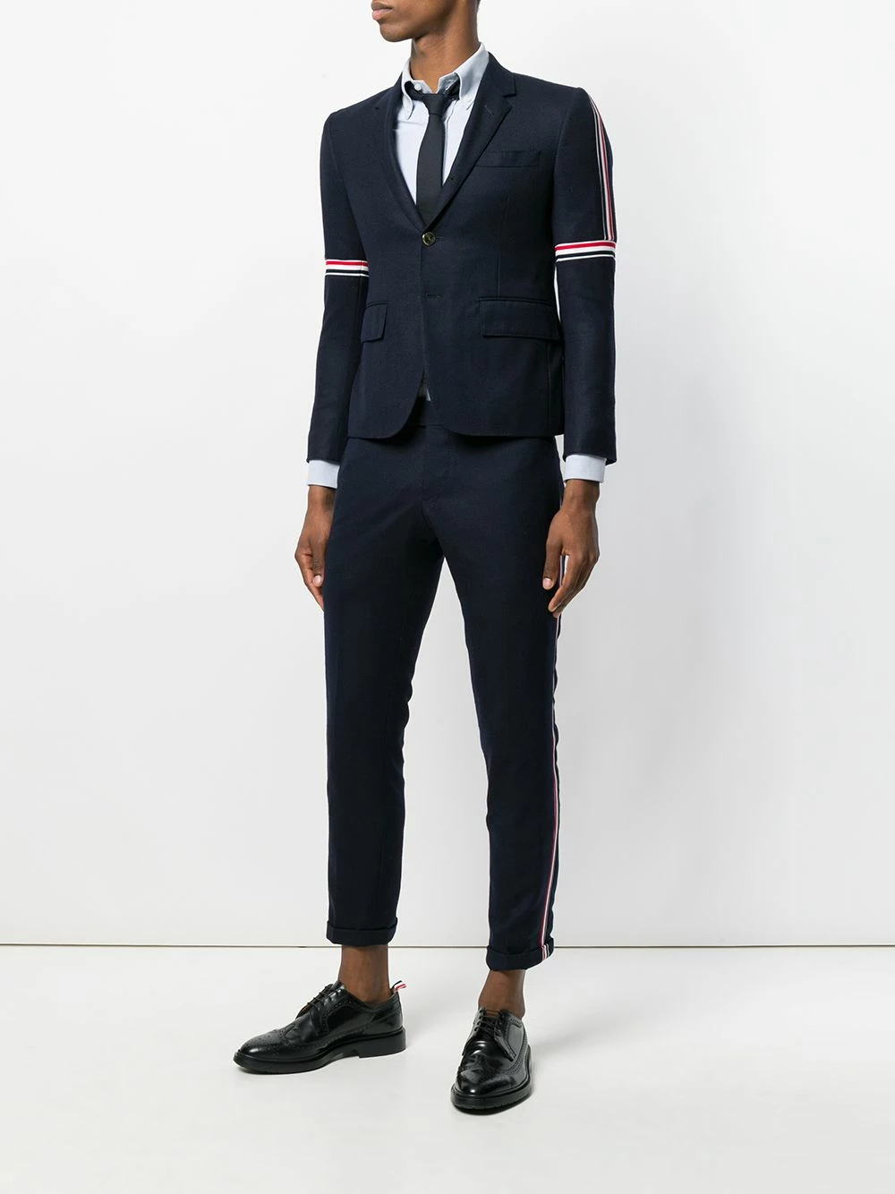 Thom Browne Rwb Elastic Stripe Oxford Shirt shirts of men 2 Thom Browne Rwb Elastic Stripe Oxford Shirt
