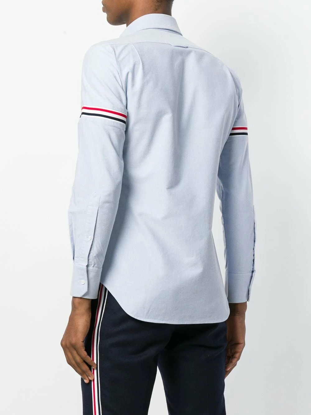 Thom Browne Rwb Elastic Stripe Oxford Shirt shirts of men 4 Thom Browne Rwb Elastic Stripe Oxford Shirt
