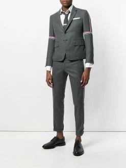 Thom Browne Seamed Elastic Stripe Skinny Wool Trouser