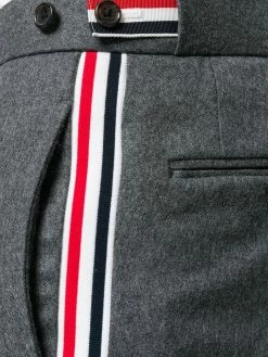Thom Browne Seamed Elastic Stripe Skinny Wool Trouser