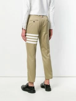 Thom Browne Seamed 4 Bar Stripe Unconstructed Chino Trouser In Cotton Twill cropped pants of men 8 Thom Browne Seamed 4-Bar Stripe Unconstructed Chino Trouser In Cotton Twill