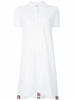 Thom Browne RWB stripe piqué polo dress