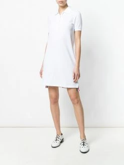 Thom Browne RWB stripe piqué polo dress