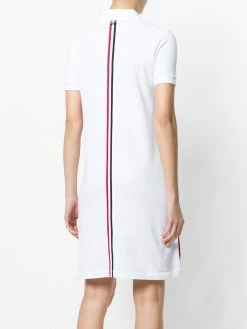 Thom Browne RWB stripe piqué polo dress