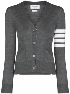 Thom Browne Milano Stitch V-Neck Merino Cardigan