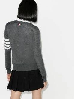 Thom Browne Milano Stitch V Neck Merino Cardigan cardigans of women 5 Thom Browne Milano Stitch V-Neck Merino Cardigan