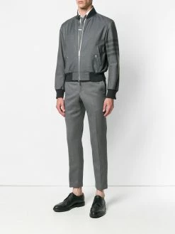 Thom Browne 4-Bar Ribbed Knit Blouson Jacket