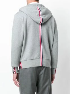 Thom Browne Center-Back Stripe Zip-Up Hoodie