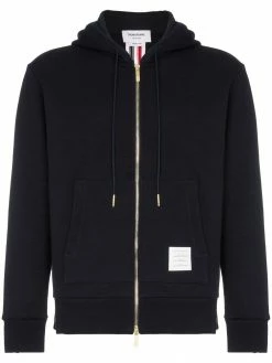 Thom Browne Center-Back Stripe Loopback Hoodie
