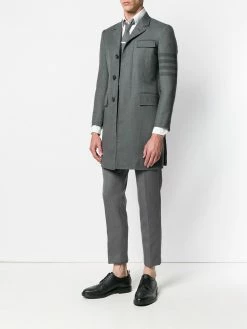 Thom Browne 4-Bar high-armhole Chesterfield coat