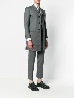 Thom Browne 4-Bar high-armhole Chesterfield coat
