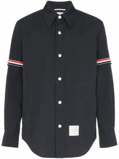 Thom Browne Solid Nylon Armband Shirt Jacket