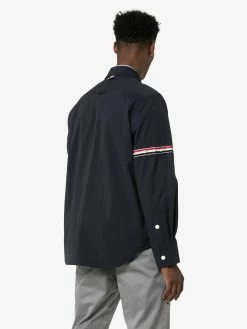 Thom Browne Solid Nylon Armband Shirt Jacket