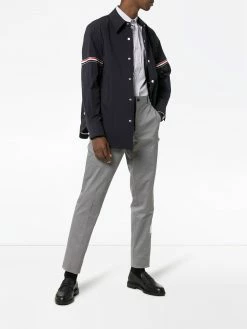 Thom Browne Solid Nylon Armband Shirt Jacket
