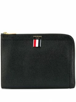 Thom Browne pebbled mini gusset folio
