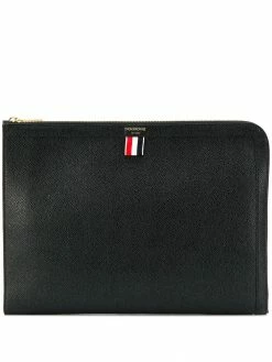 Thom Browne pebbled document gusset folio