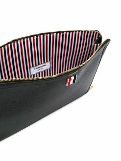 Thom Browne pebbled document gusset folio