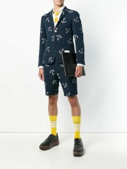 Thom Browne pebbled document gusset folio