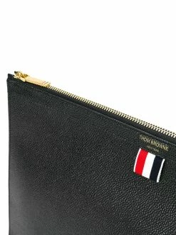 Thom Browne pebbled document gusset folio