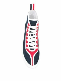 Thom Browne 4-Bar Paper Label Hi-Top Trainer