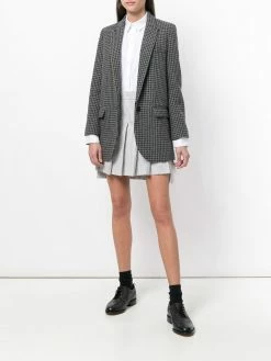 Thom Browne Seersucker Mini Pleated Skirt