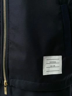 Thom Browne Center-Back Stripe Wool Hoodie