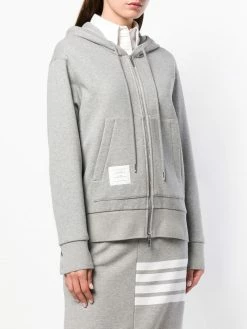 Thom Browne Center-Back Stripe Zip-Up Hoodie
