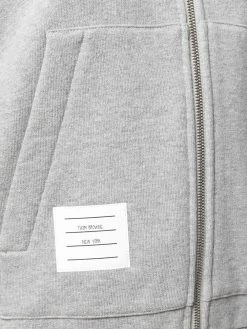 Thom Browne Center-Back Stripe Zip-Up Hoodie