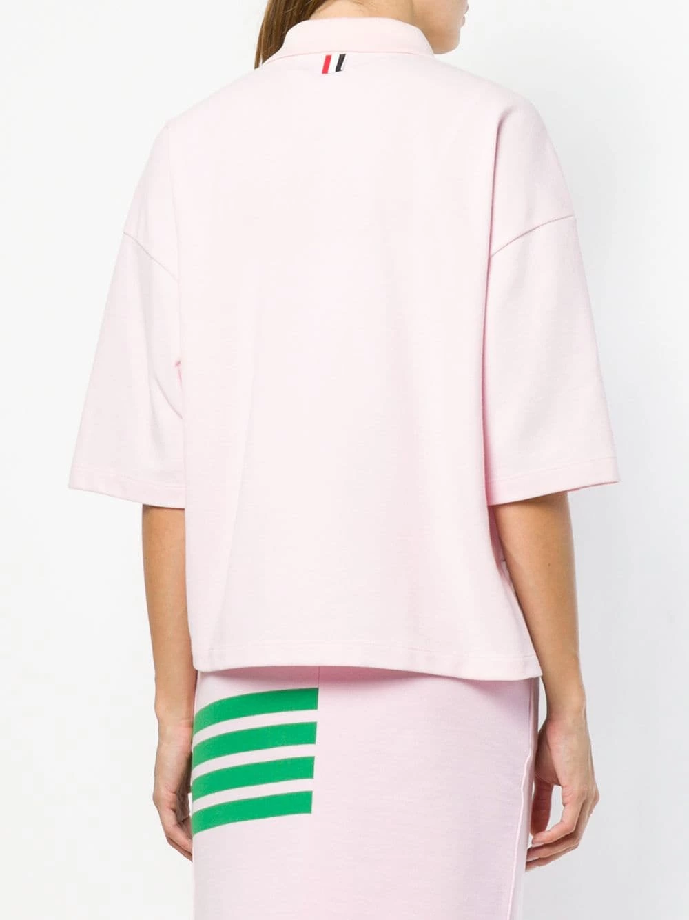 Thom Browne Piqué Cotton Oversized Pocket Polo polo tops of women 4 Thom Browne Piqué Cotton Oversized Pocket Polo