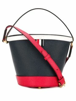 Thom Browne Fun Mix Leather Sand Bucket Bag