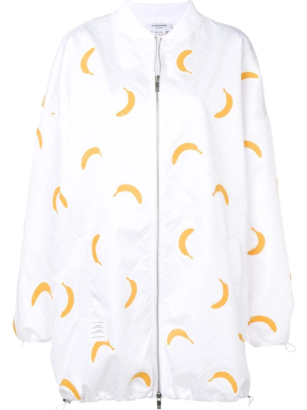 Thom Browne Banana Appliqué Oversized Bomber varsity jackets of women 1 Thom Browne Banana Appliqué Oversized Bomber
