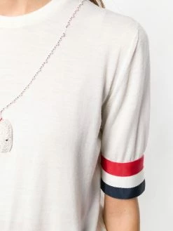Thom Browne Rwb Cuff Fine Merino Tee