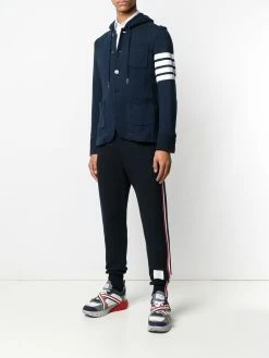 Thom Browne 4-Bar hooded cardigan