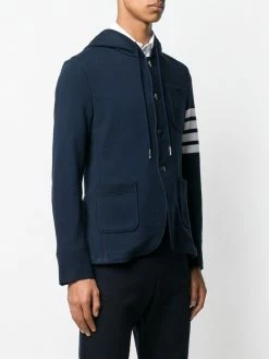 Thom Browne 4-Bar hooded cardigan