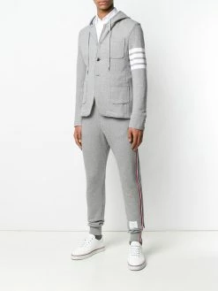 Thom Browne 4-bar Loopback Hooded Sport Coat