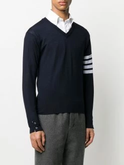 Thom Browne fine merino wool V-neck jumper